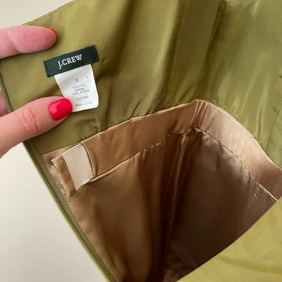 J.Crew Olive Green Sleeveless Dress - Picture 3 of 4